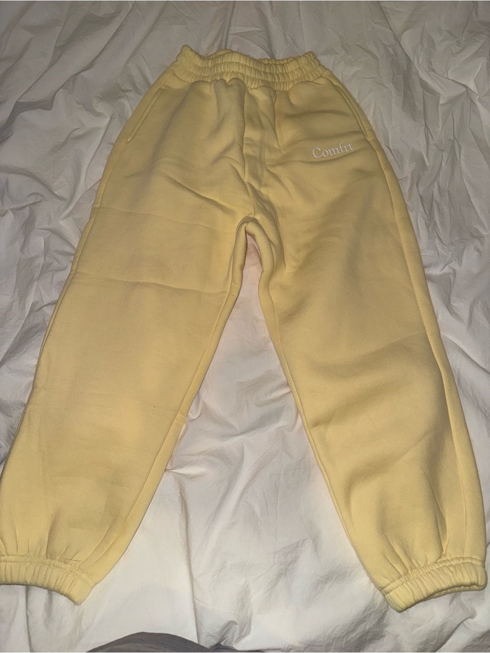 Yellow Fleece Kids Pajama Bottoms - Cozy Elastic Waist